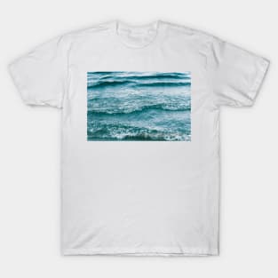 Green Lake Waves Abstract T-Shirt